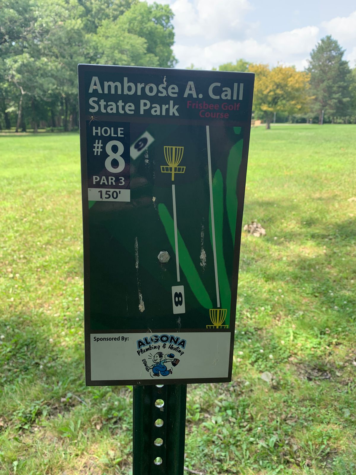 Hole 8 Tee Sign