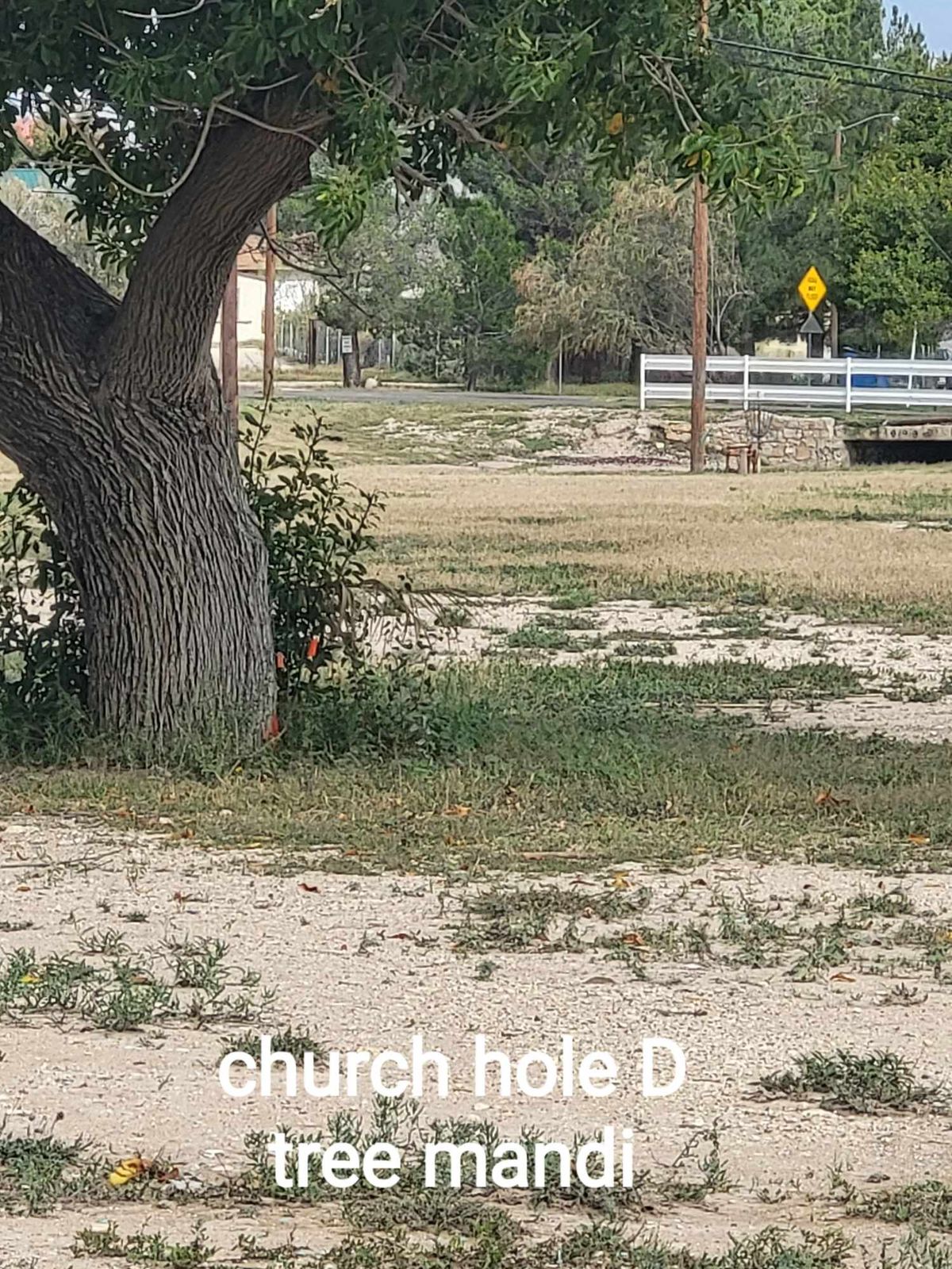 Church hole D mandi right of tree