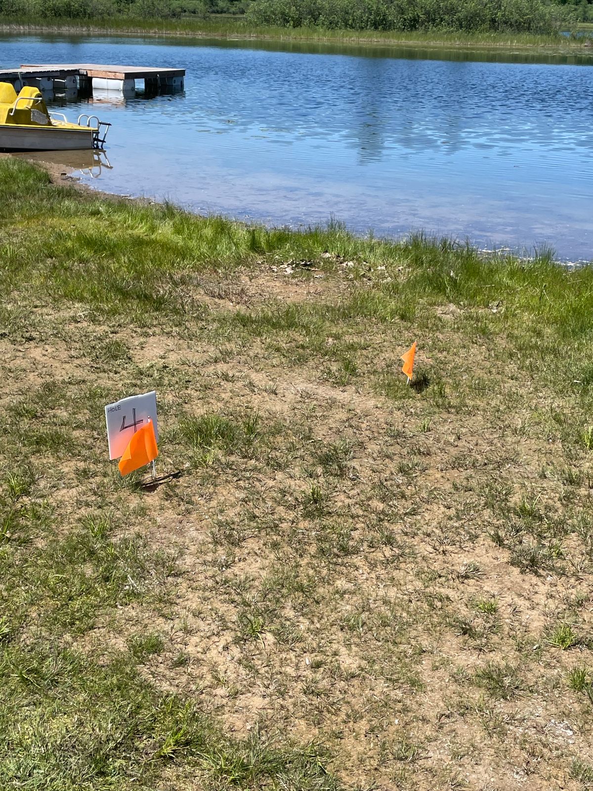 Temp tee area for 4 out to a peninsula don't go right