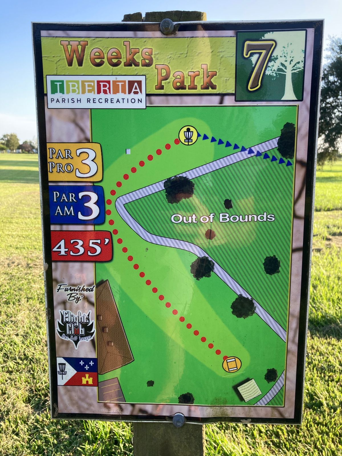 Hole 7 Tee Sign