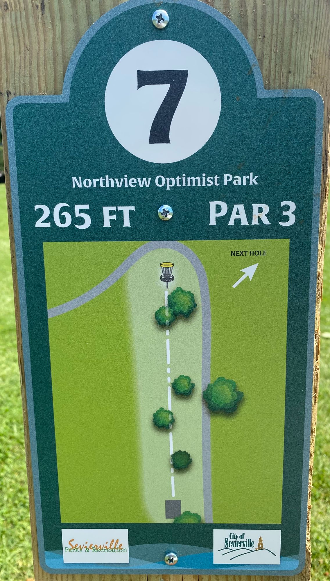 Hole #7 Tee Sign