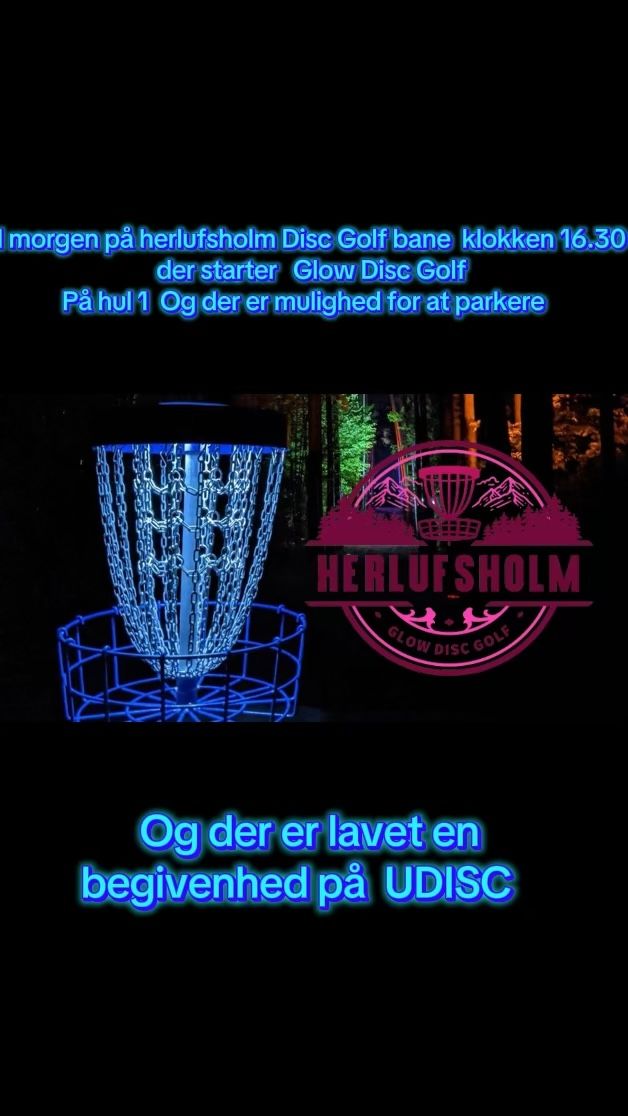 Første gang bliver der holdt GLOW DISC GOLF