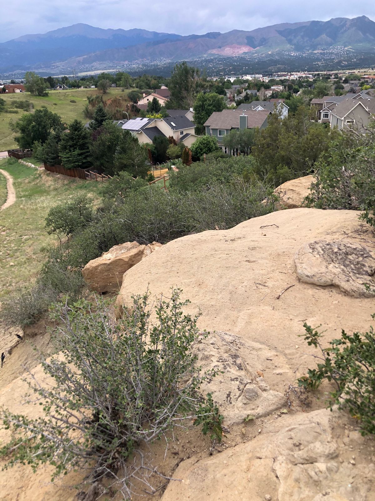 Cliff edge if you overshoot a blind basket