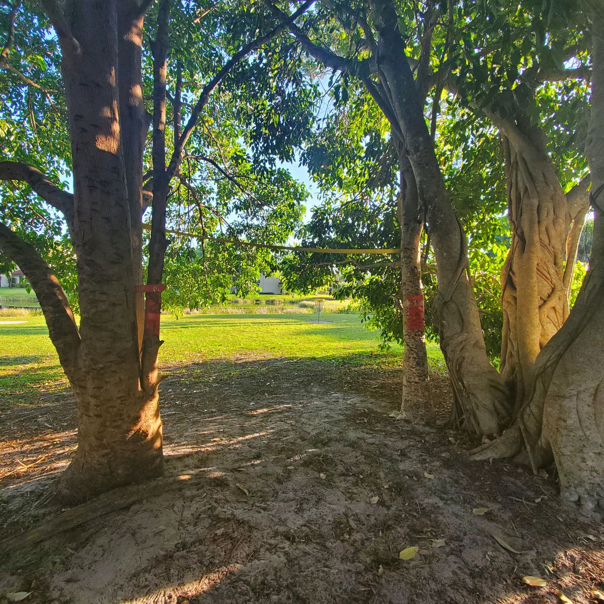 Most unique part of the course, the triple mando on Tiki 14