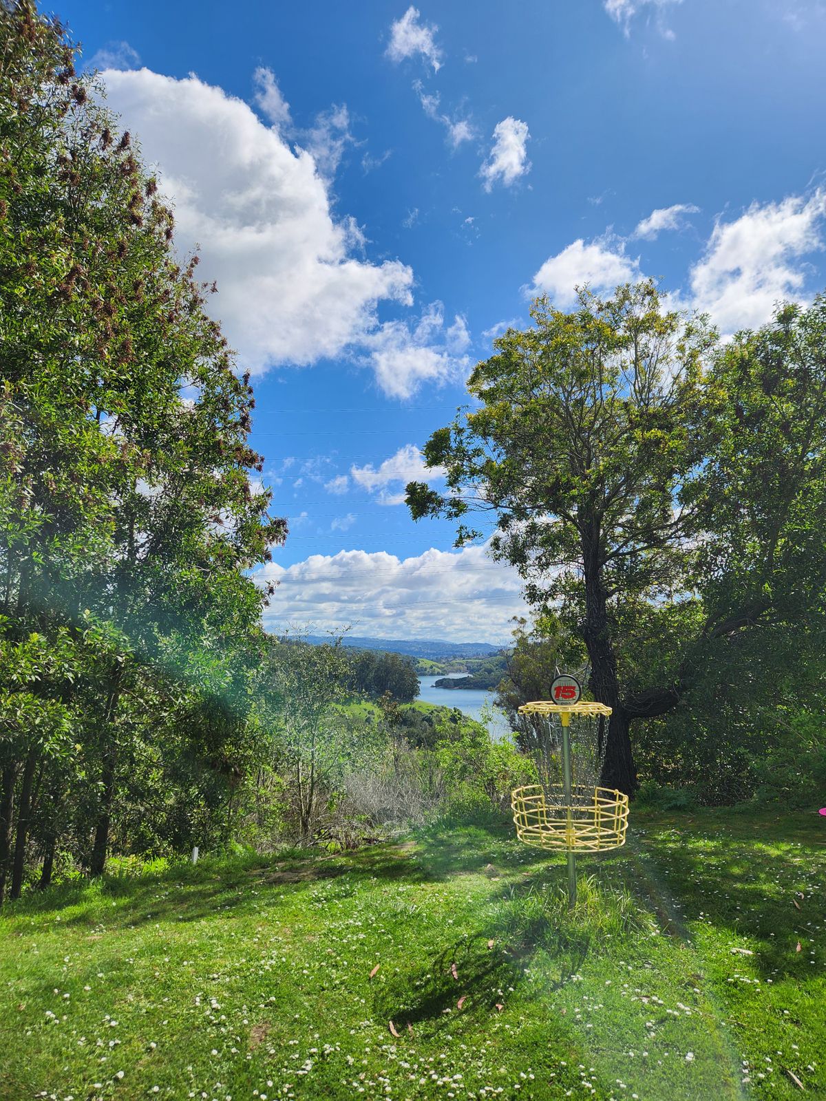 Hole 15 with a beautiful lake view.