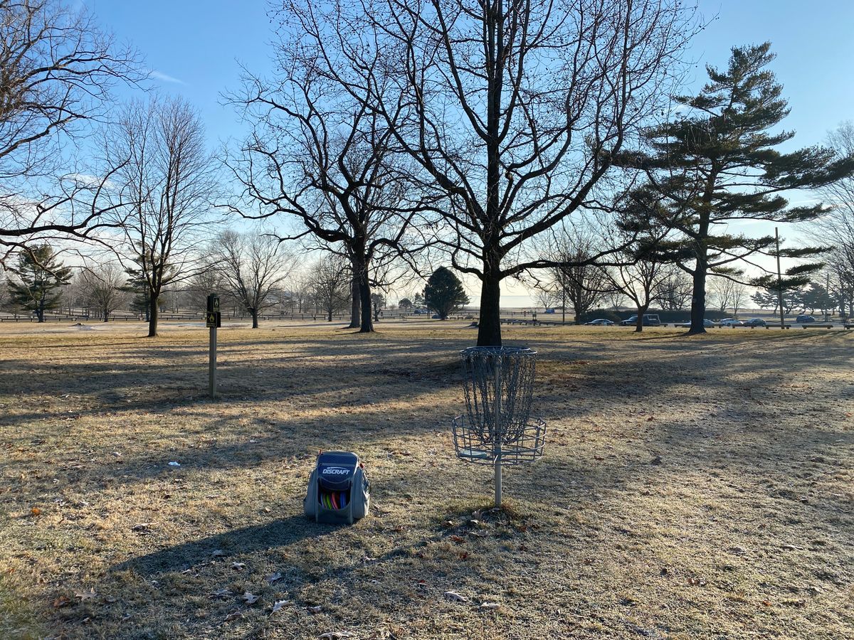 Original #1 basket position — has been removed. Use practice basket closer to parking lot instead.