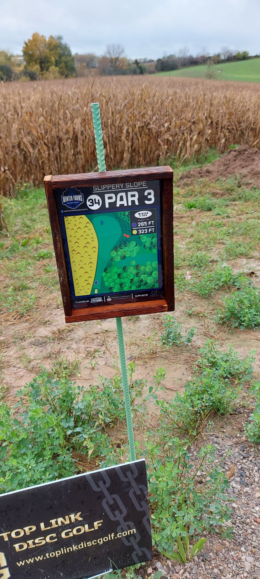 Hole sign 34 Top Link Disc Golf 🇨🇦 🌽  corn 🌽 🇨🇦
