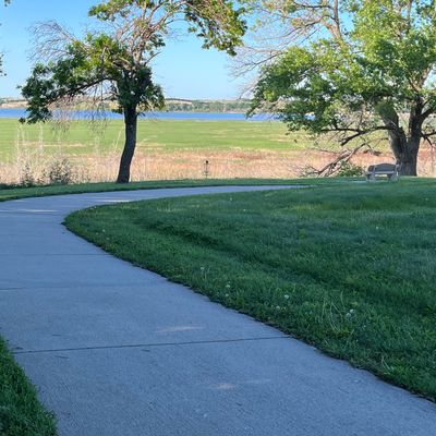 Hole #9 from the teebox. Long is trouble.