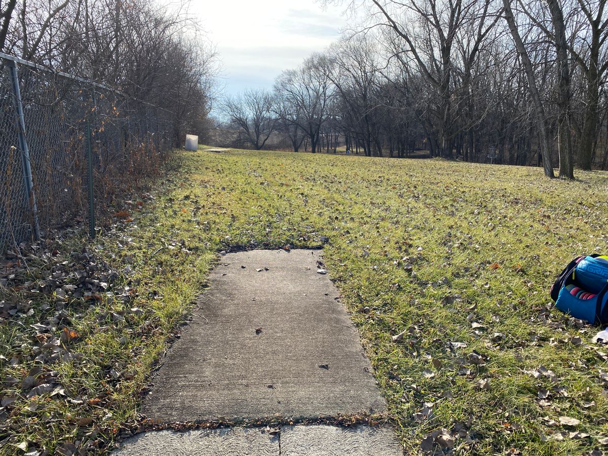 Hole 2, long tee.