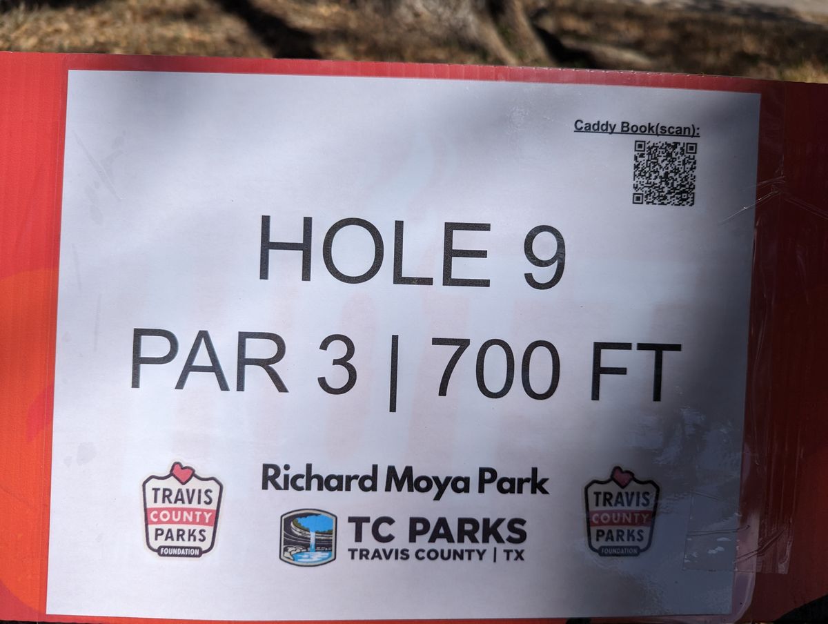 Hole 9 tee sign