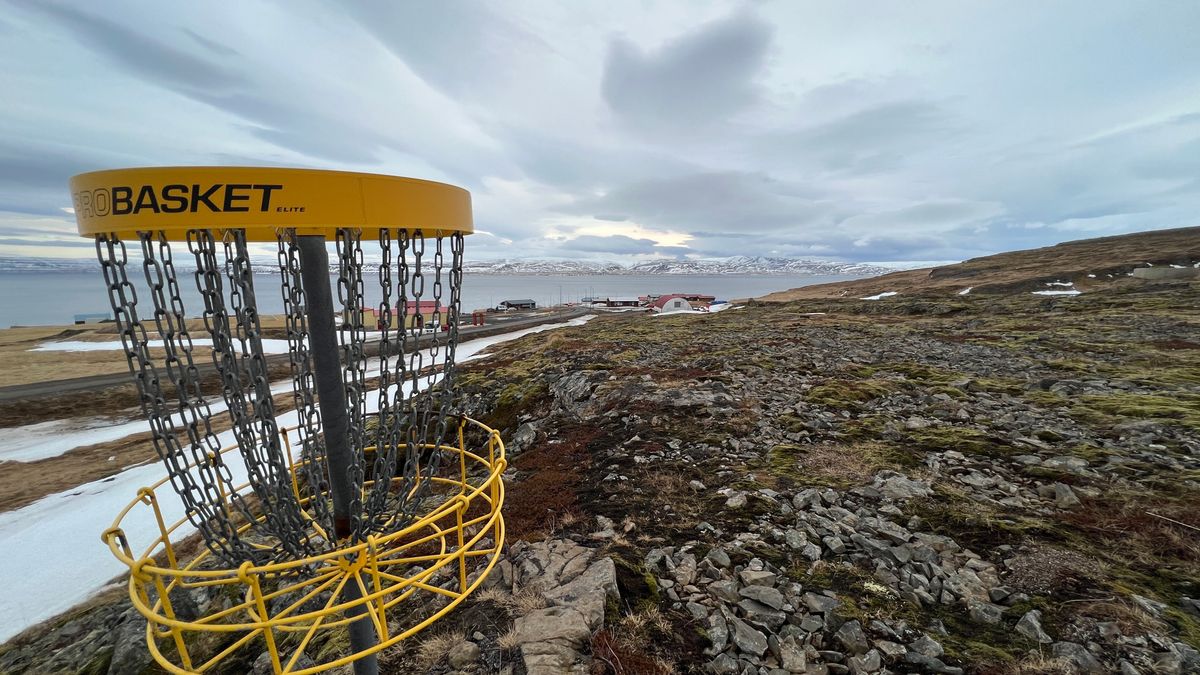 basket overlooking Drangsnes