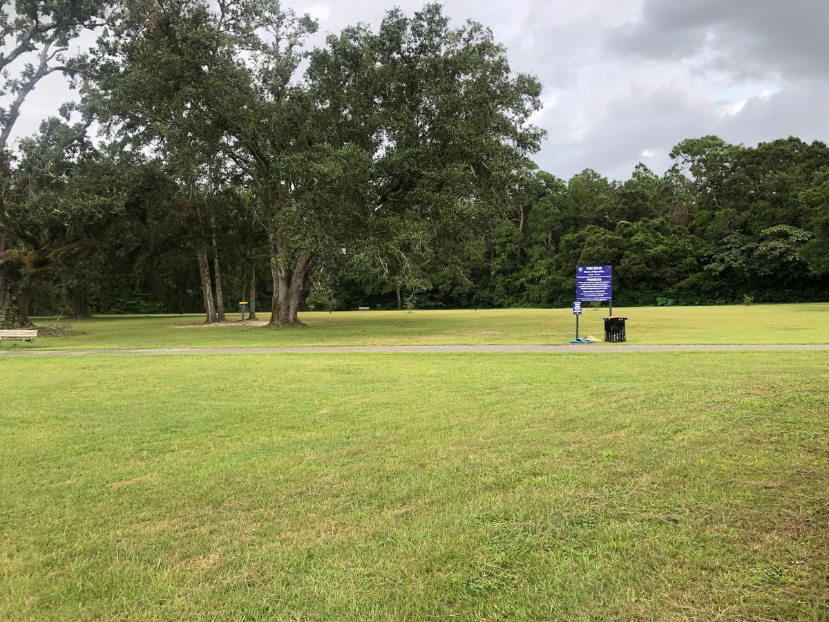 View from parking lot toward hole 8