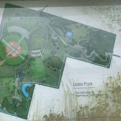 Lions Park Disc Golf Course Map (27 holes)