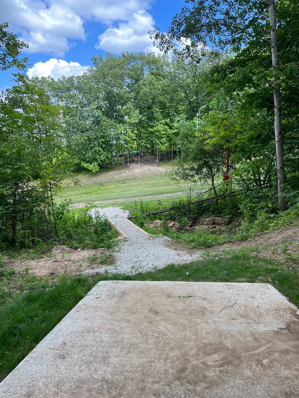 Hole 10 from tee pad.