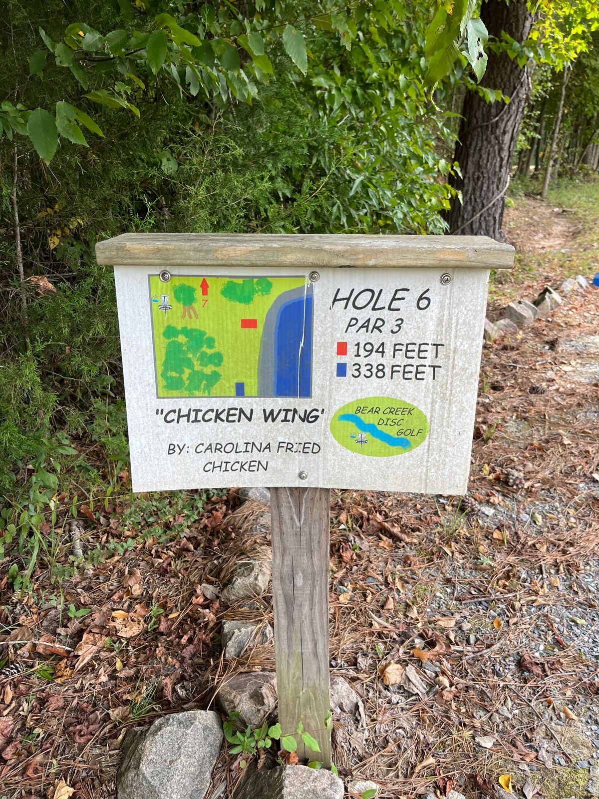 Hole 6 sign