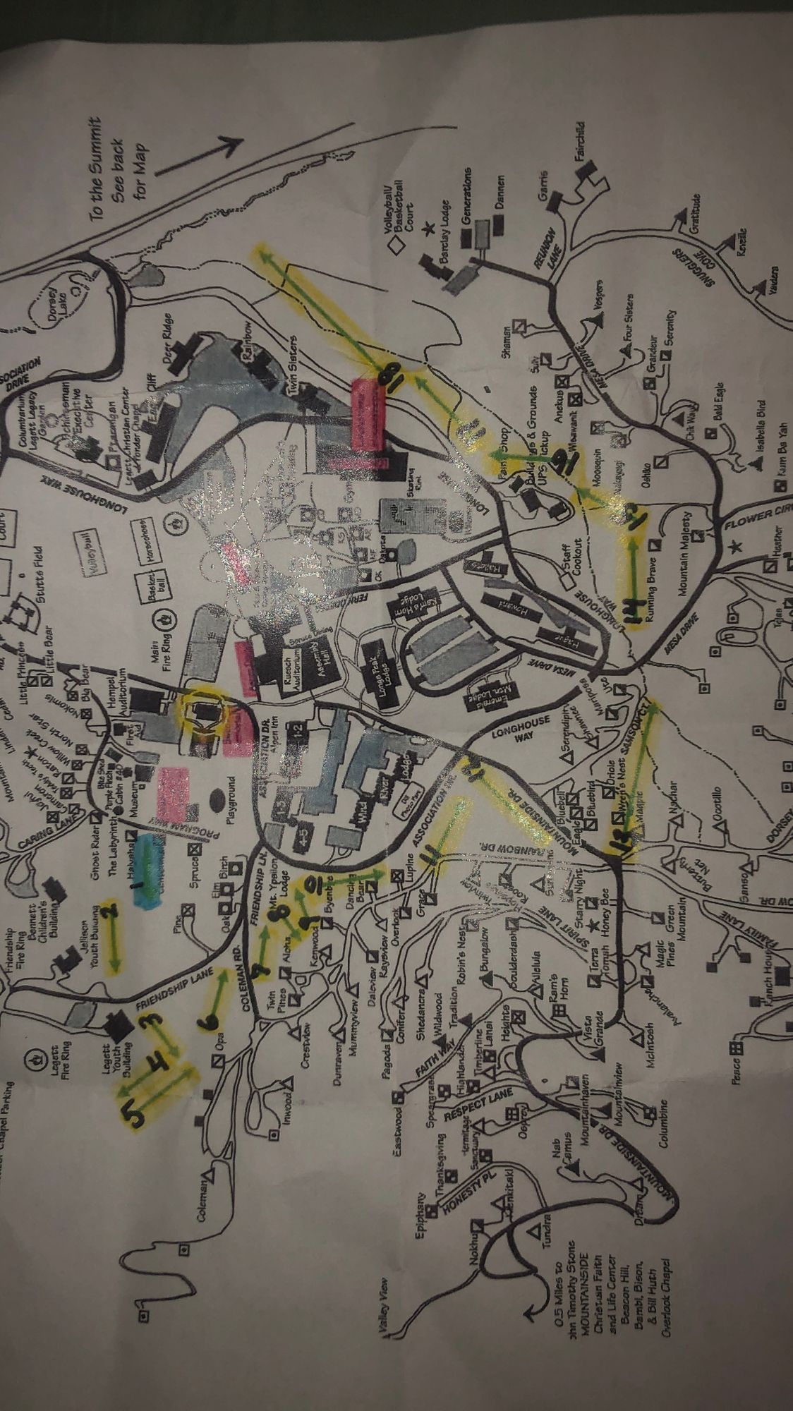 Course map printout