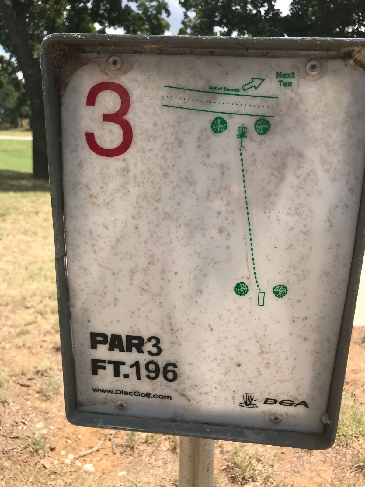 Hole 3 tee sign
