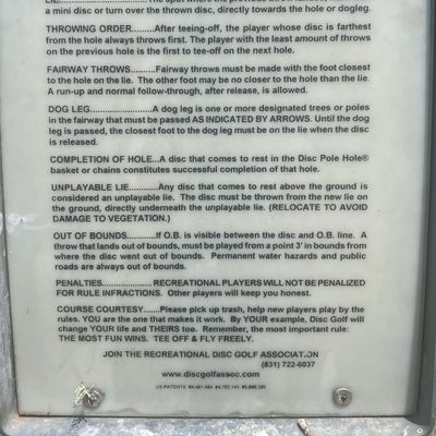 Rules of disc golf