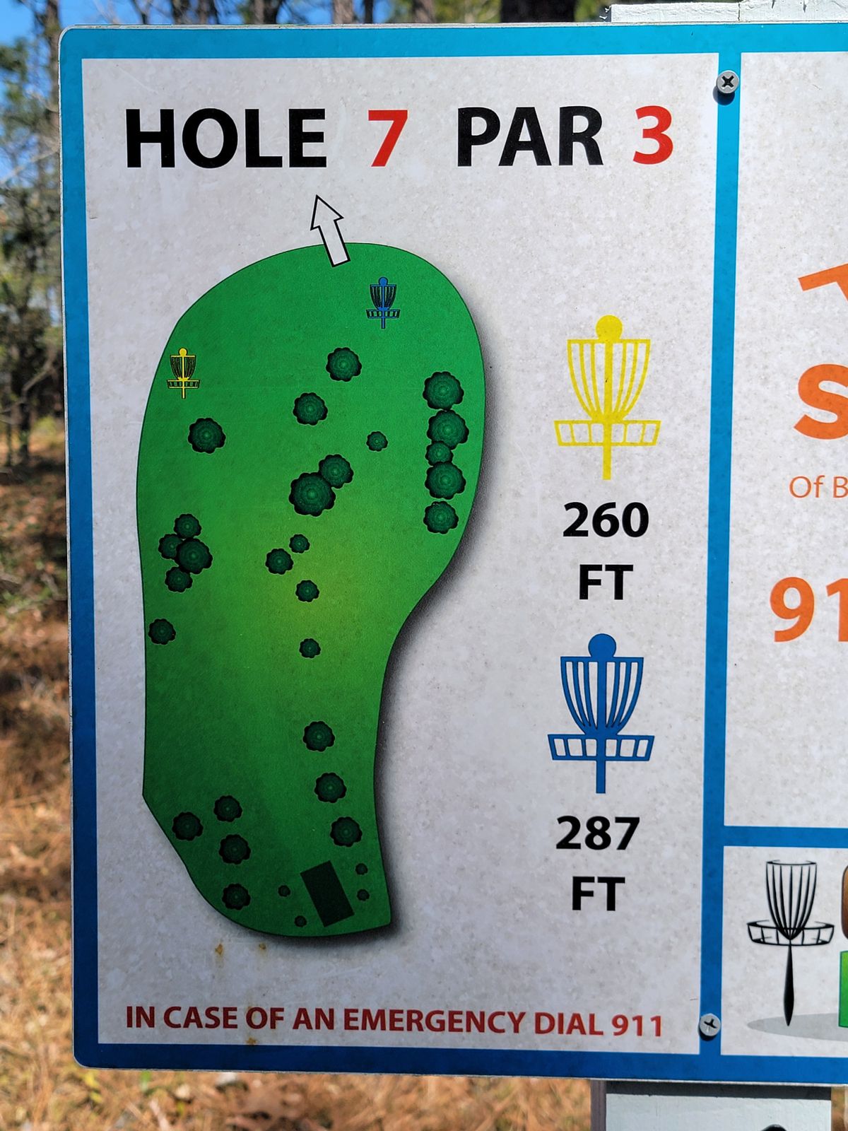 Hole 7 tee sign