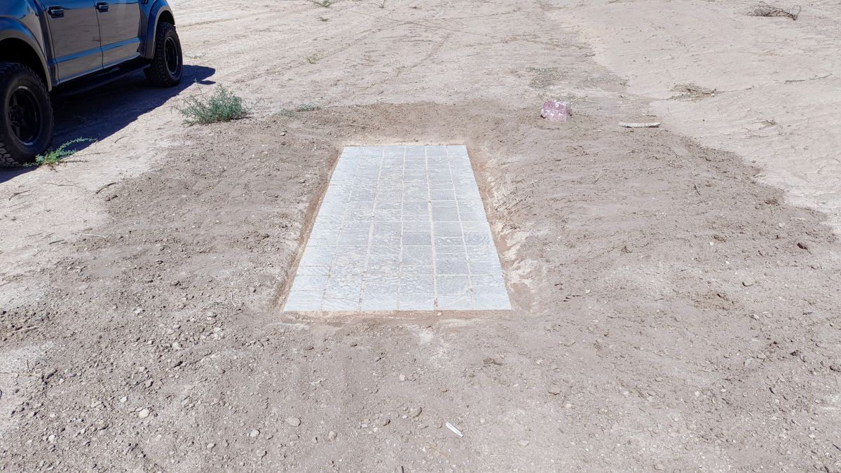 Hole 6 tee pad cleaned.