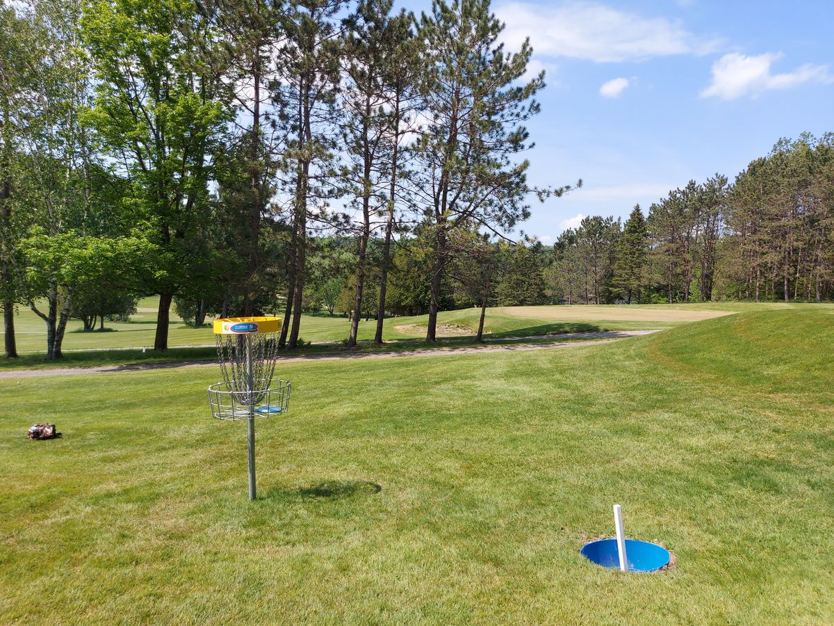 Reverse back up the fairway on hole 9 🍁🌲🍁🌳🍁🌴🍁