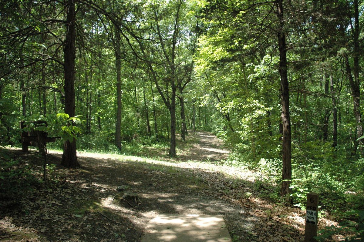 Hole 6 pro tee pad - amateur straight ahead to the left