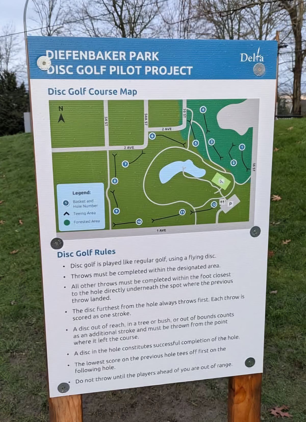 Primary course sign/map