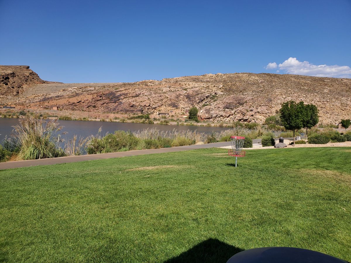 Hole 10 Grandpa's pond in the background
