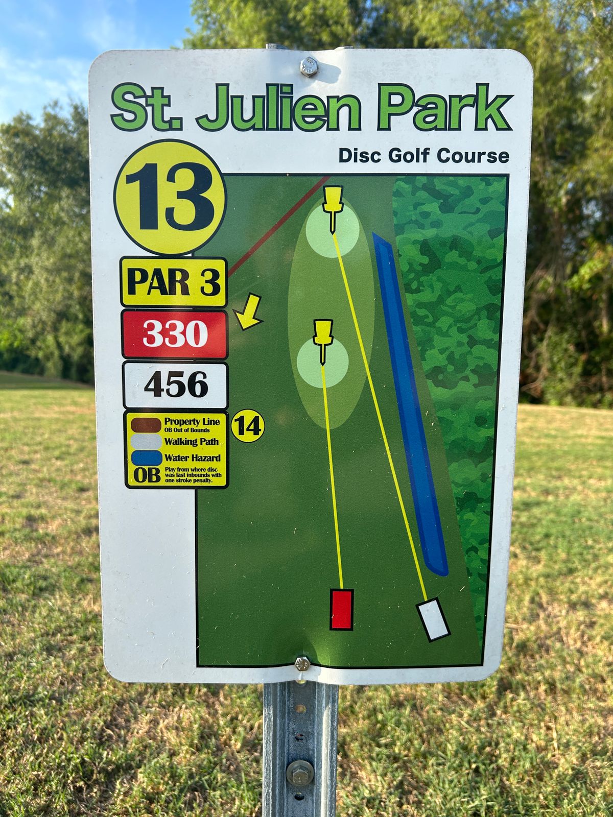 Hole 13 Tee Sign