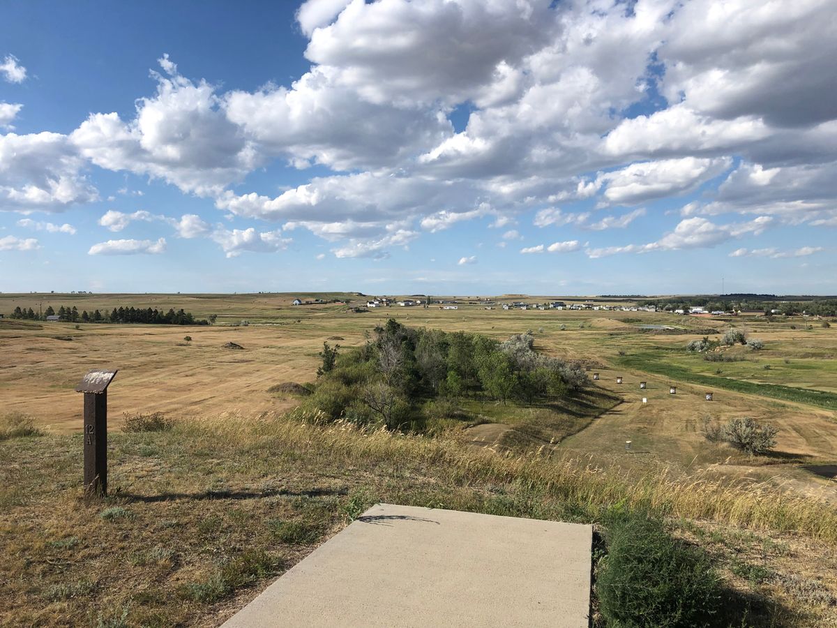 Big downhill finish on hole 12