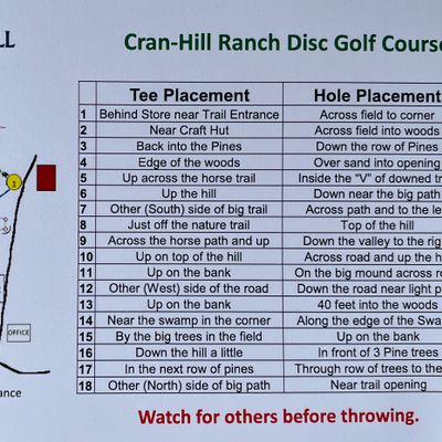 Map with updated course layout