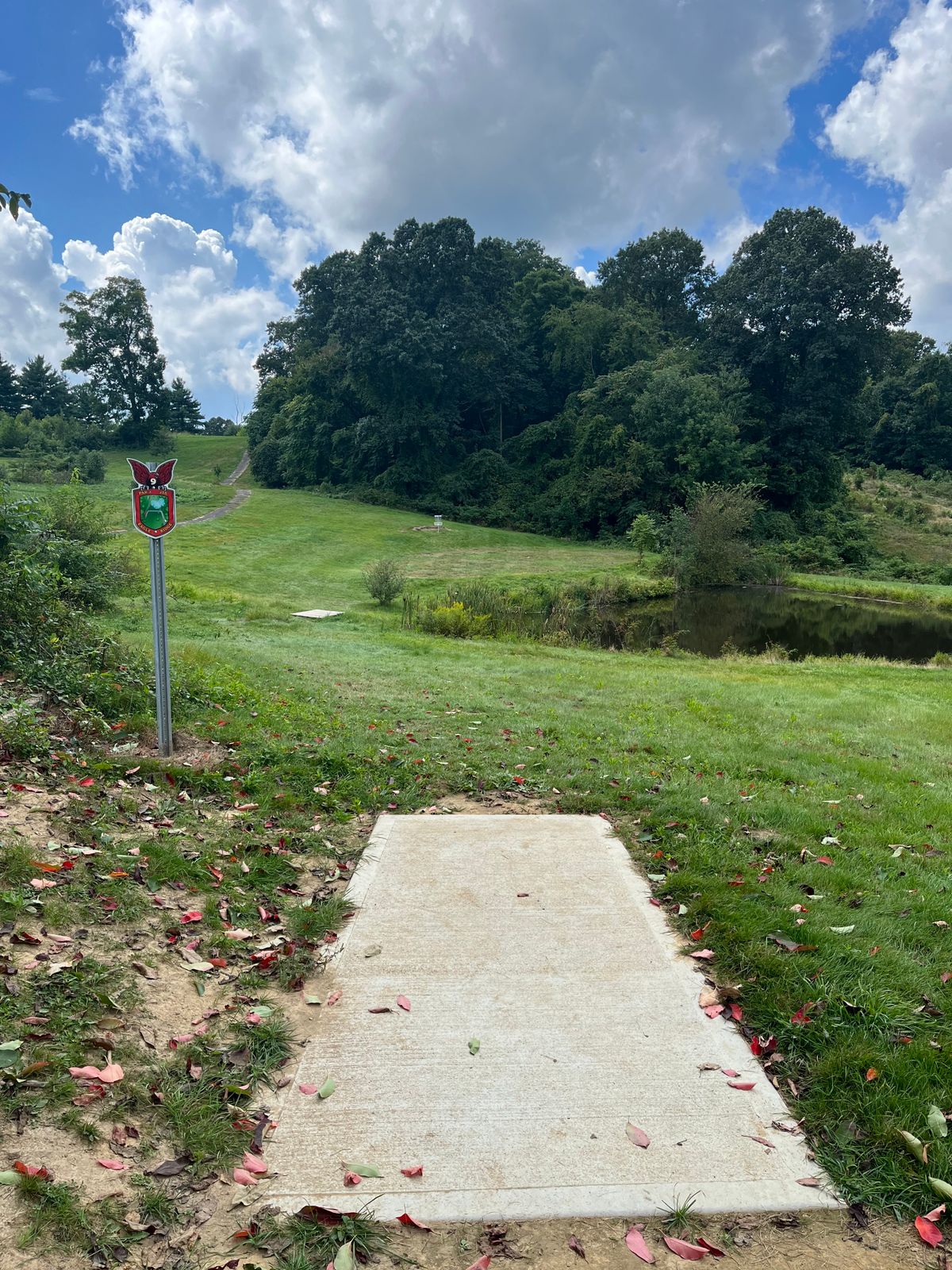 Hole 9 from red tee ( short ) beautiful scenery and fun ace run