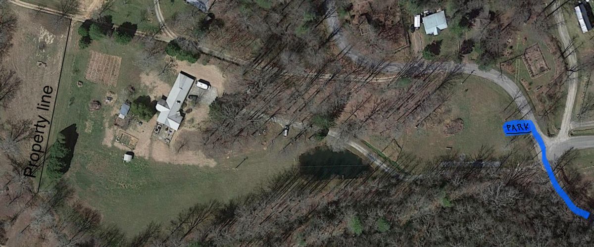 Parking for course access.