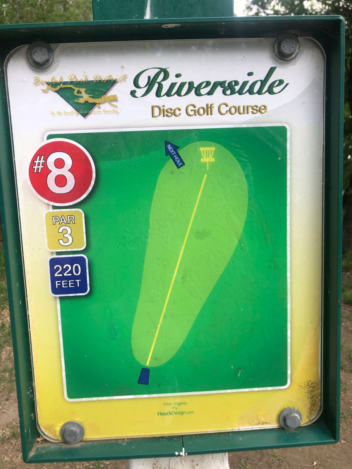 Hole #8 Tee Sign