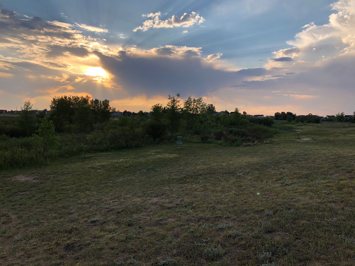The sunrise on hole 8.