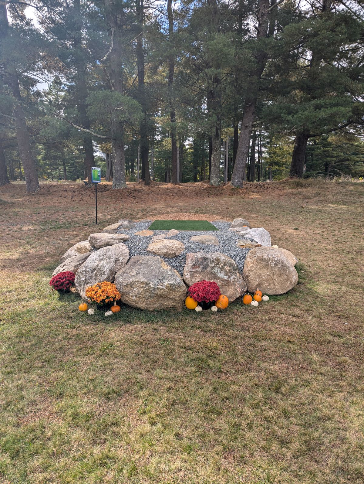 Hole 2 Tee decorated for Halloween