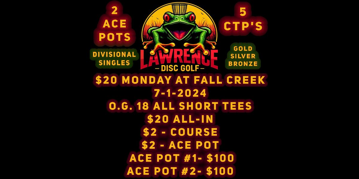 🥇🥈🥉 LDGC SINGLES - $20 MONDAY NIGHT SINGLES