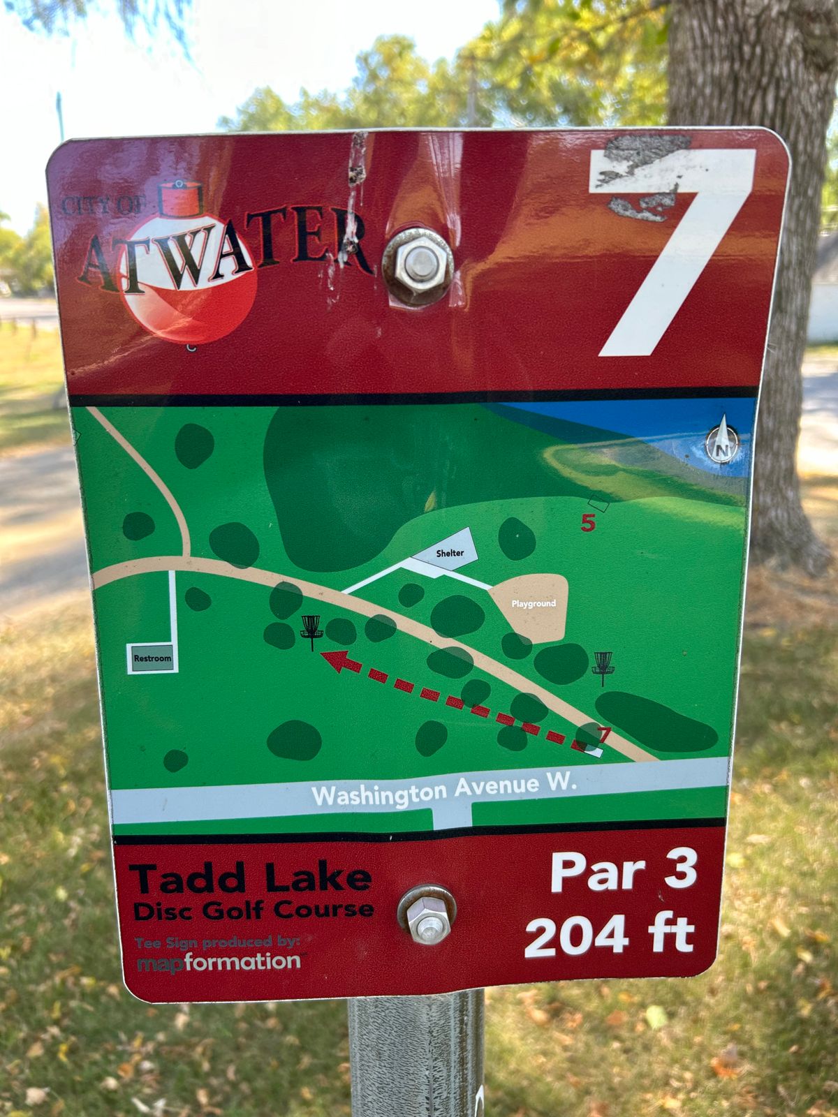 Hole 7 signage