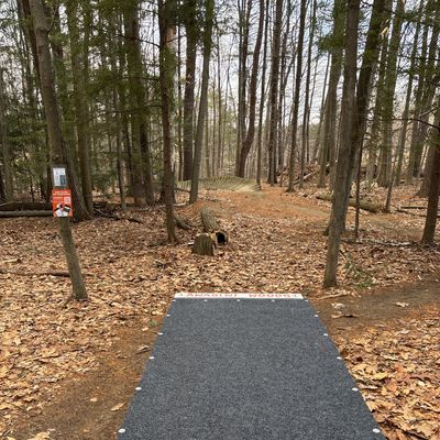 New tee platform on Hole 1 Regular tees (Grey)