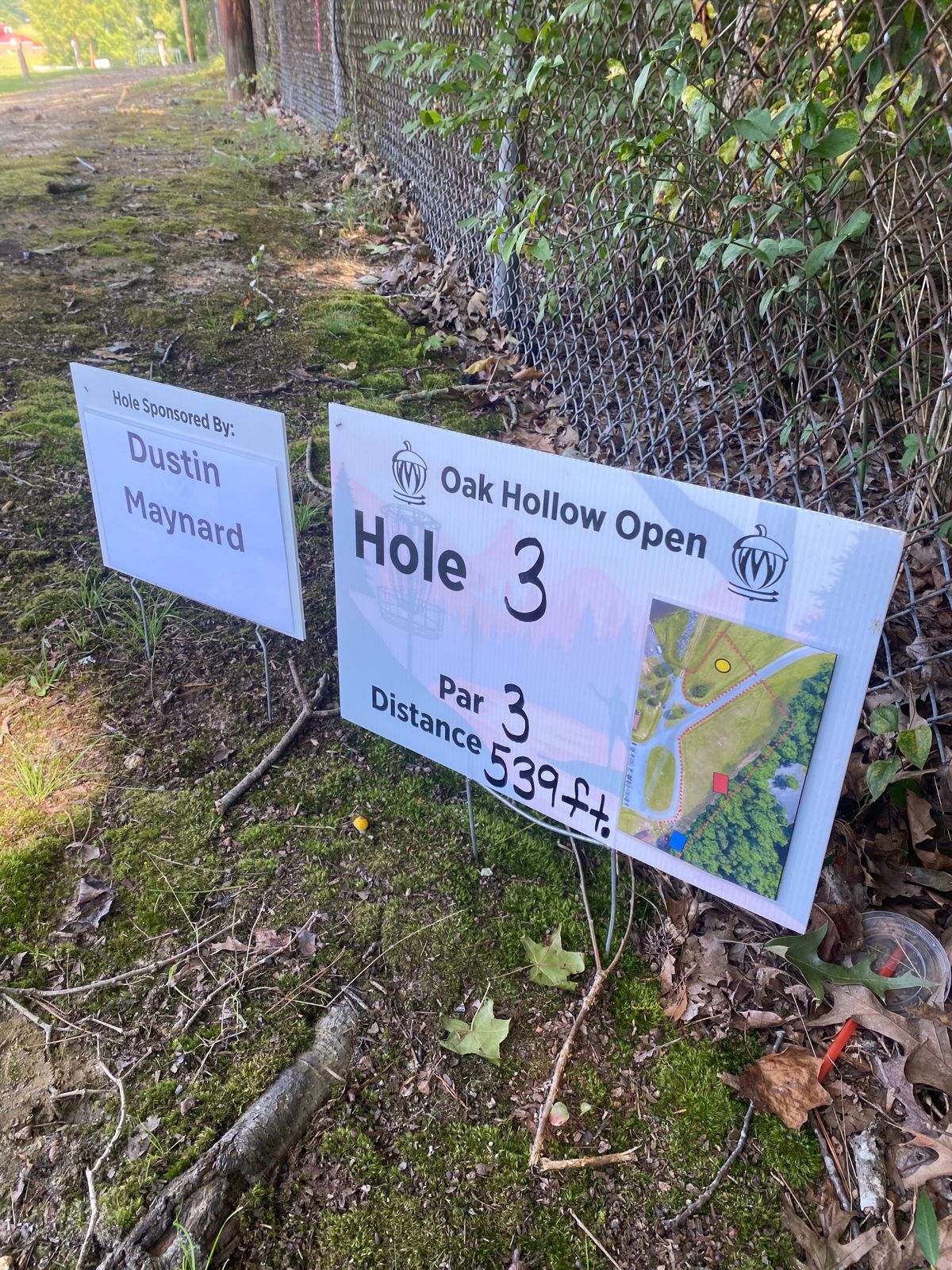 Hole 3 (Long) tee sign.