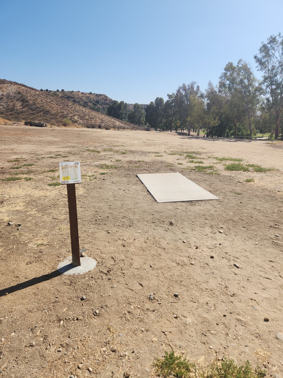 Hole 9 tee pad (pov)