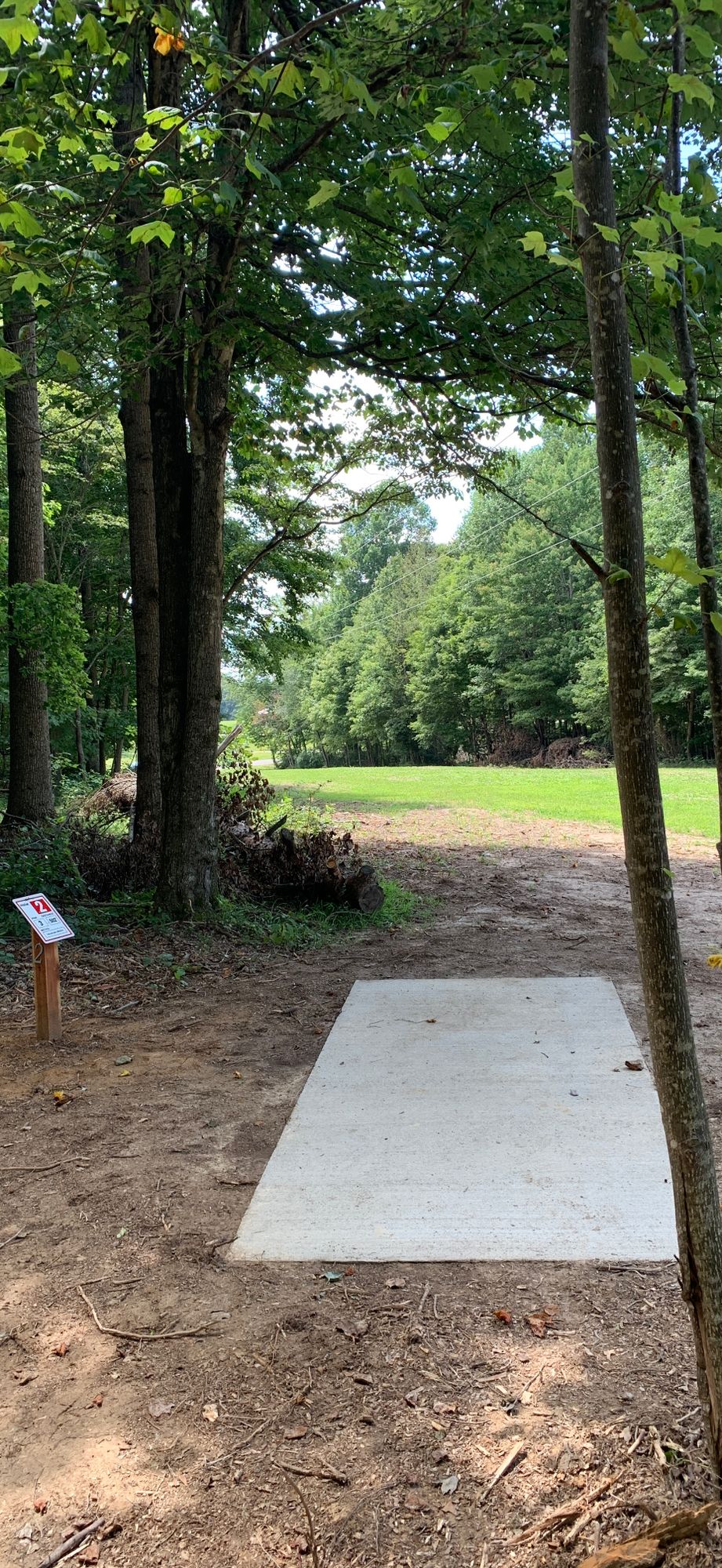 Hole 2 tee.