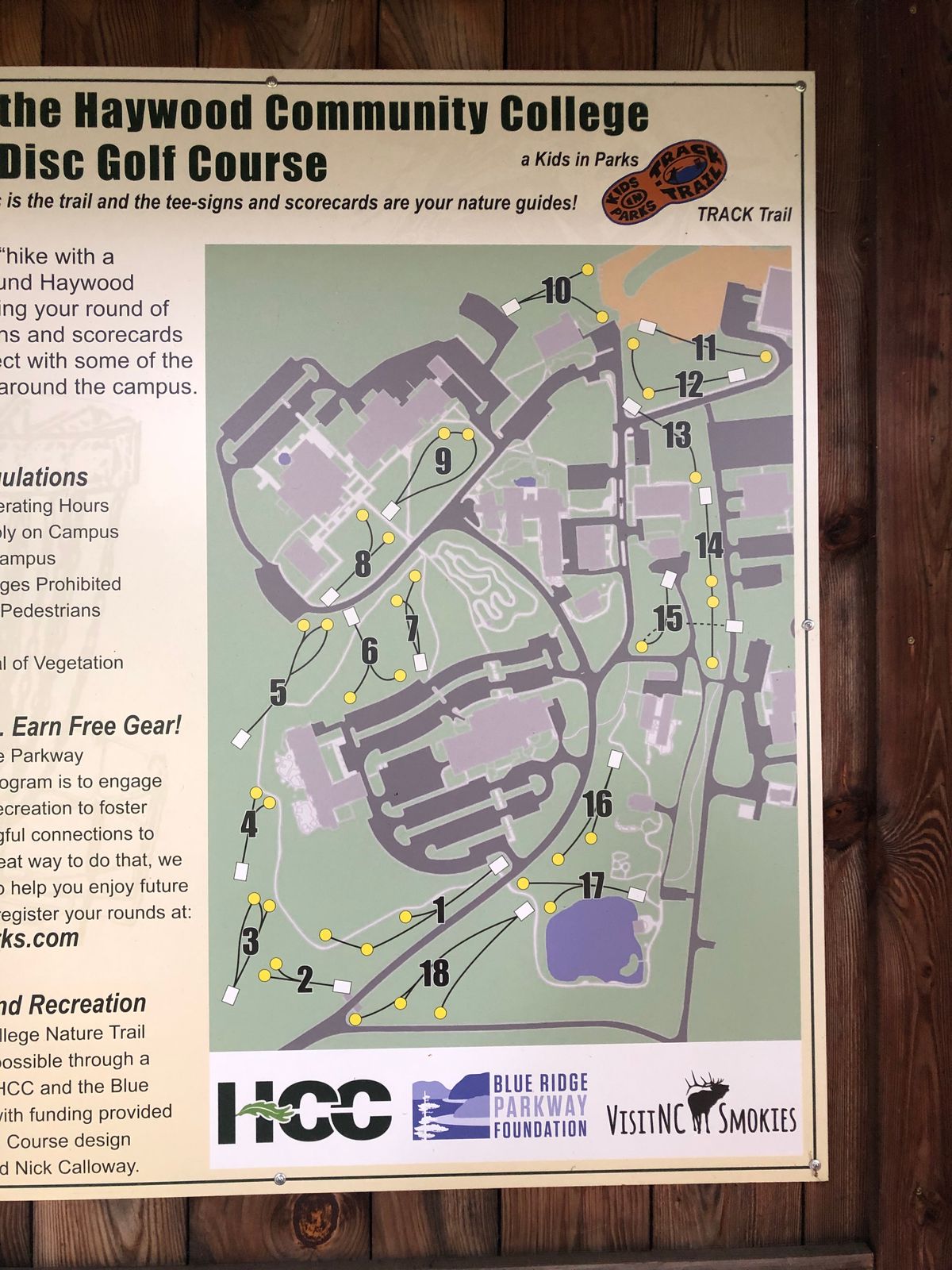 Course map at pad #1