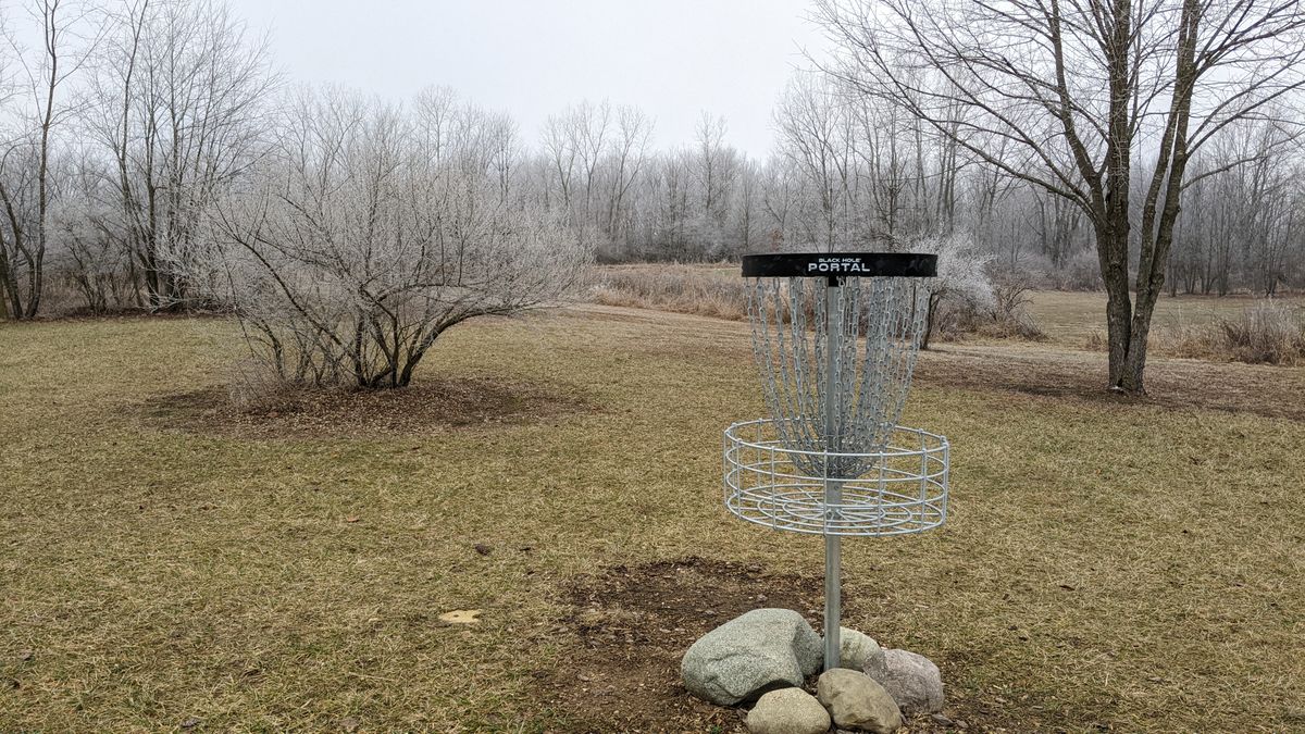 One set of permanent baskets was installed in the spring of 2024.