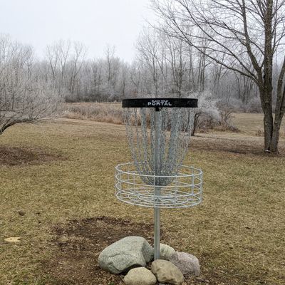 One set of permanent baskets was installed in the spring of 2024.