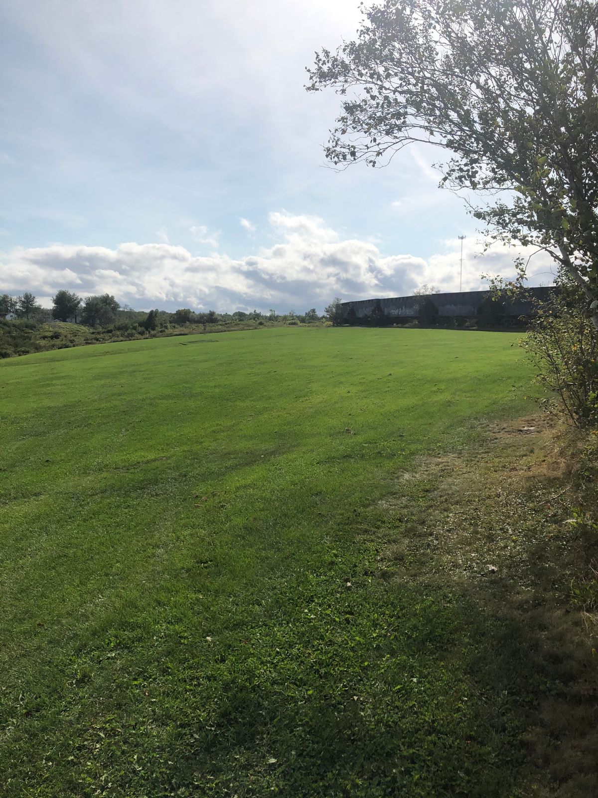 Hole 4 , plays up along the old coal train cars