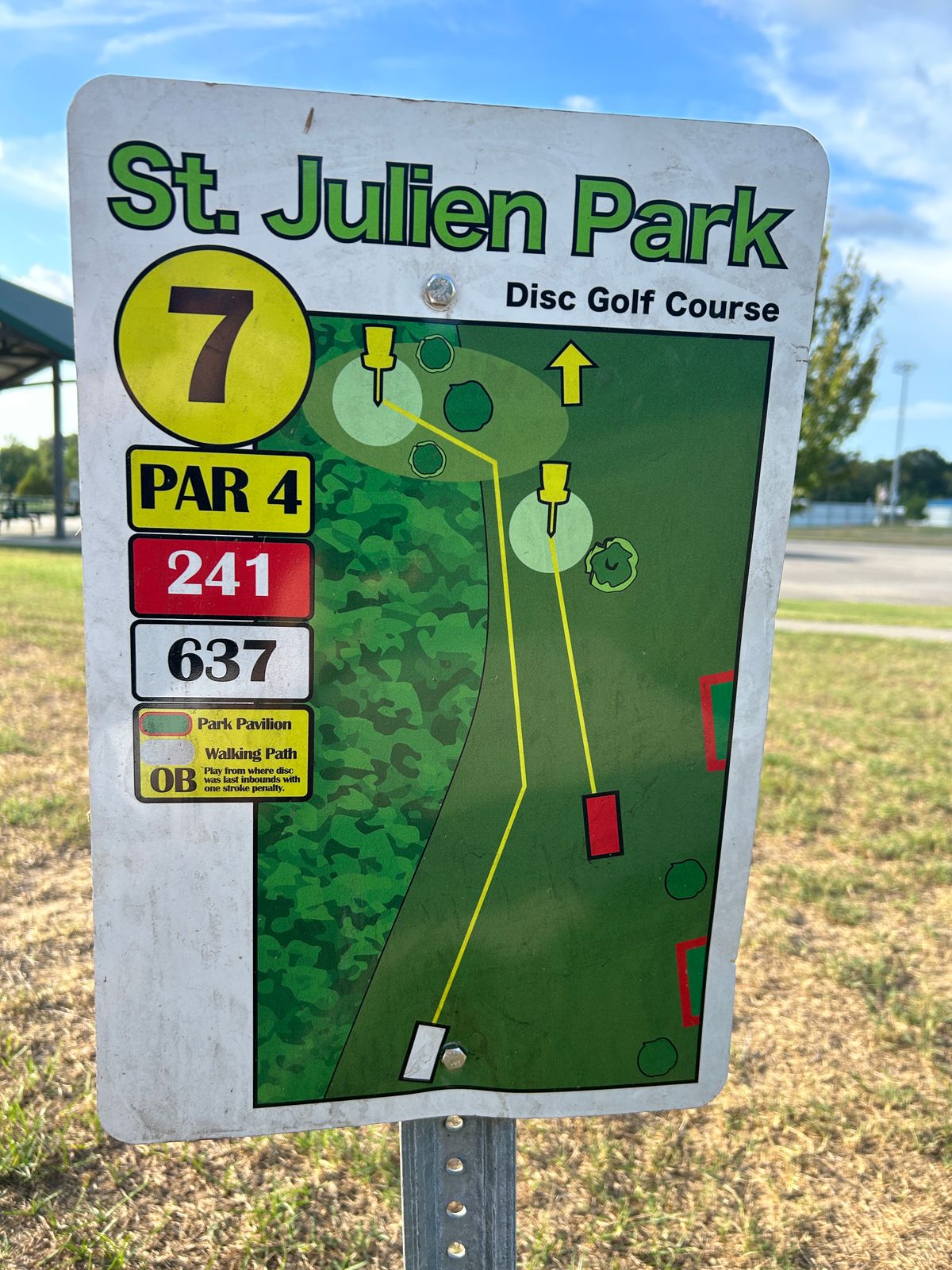 Hole 7 Tee Sign