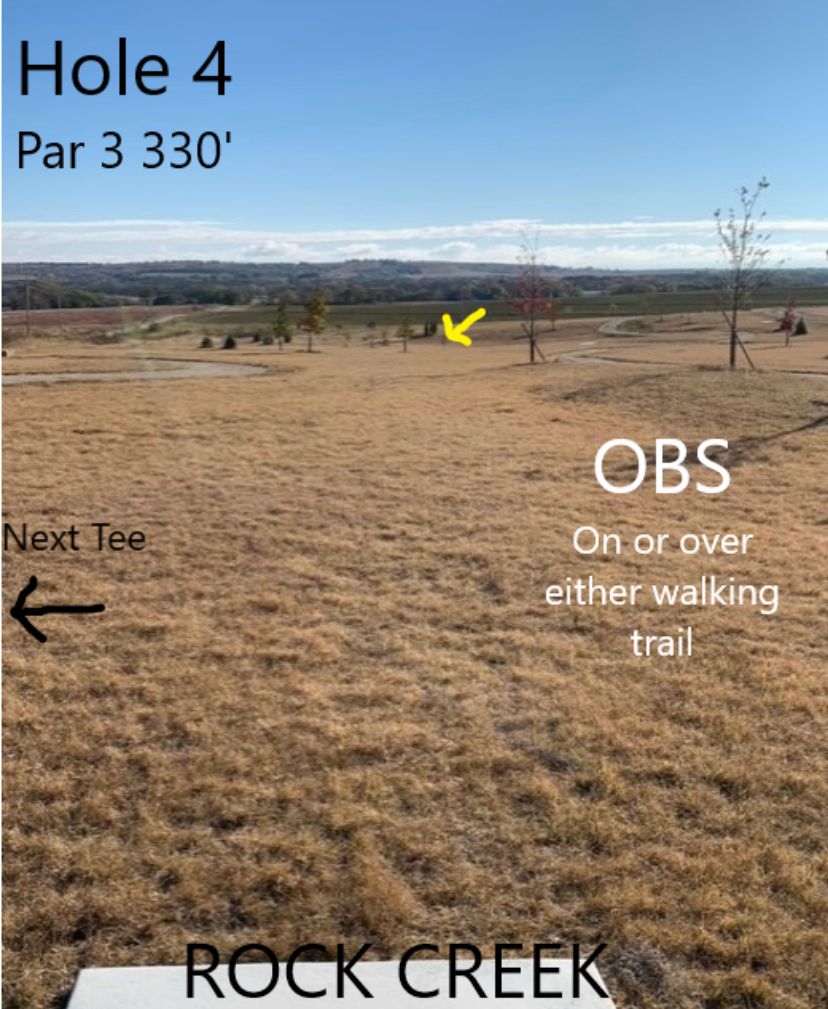 Hole 4 tee sign