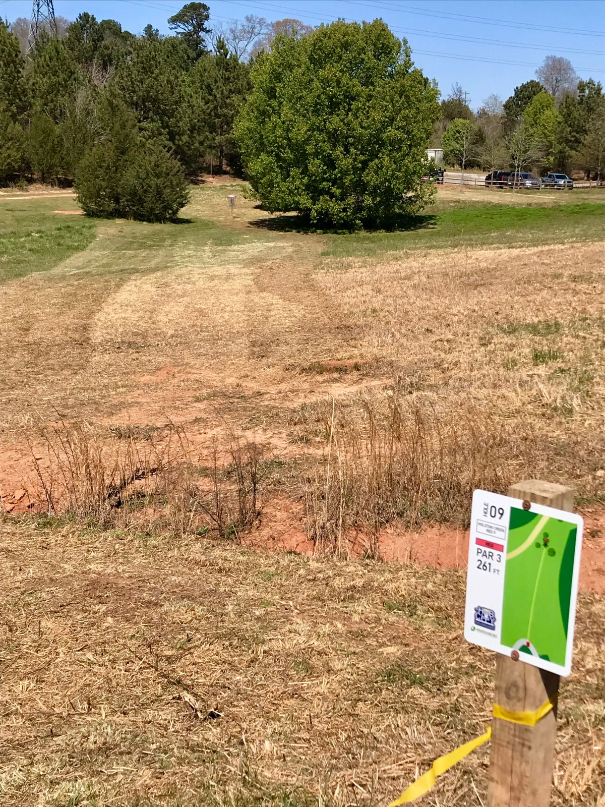 Hole 9 possible signature hole. 261 feet.
