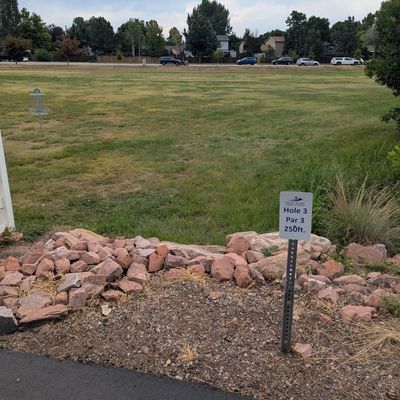 New Hole 3 tee - basket is out of sight to the right